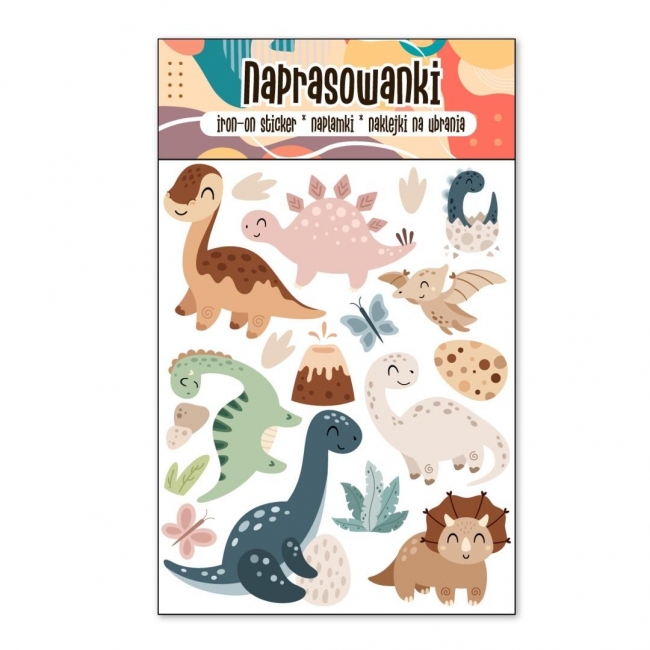 Naprasowanki Termo Naklejki na Ubrania Dinozaury