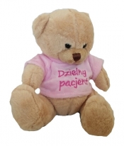 Miś dzielny pacjent 14 cm różowy