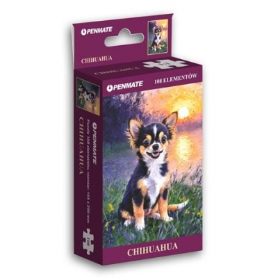 Puzzle mini 108 elementów Penmate Dog Garden Chihuahua