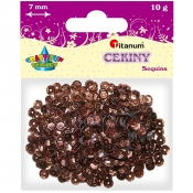 Cekiny okrągłe 7mm 10g - ciemnobrązowe (284875)