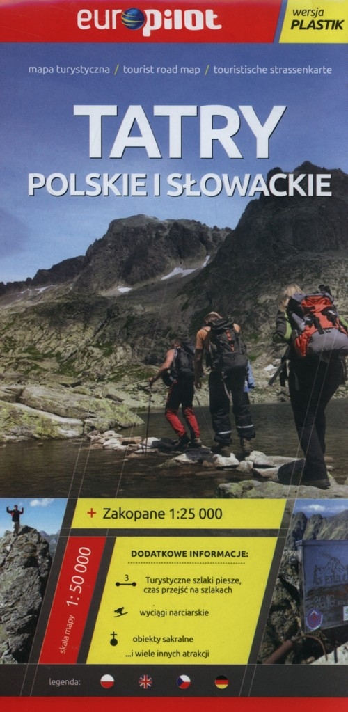 Tatry Polskie i Słowackie Mapa turystyczna 1:50 000