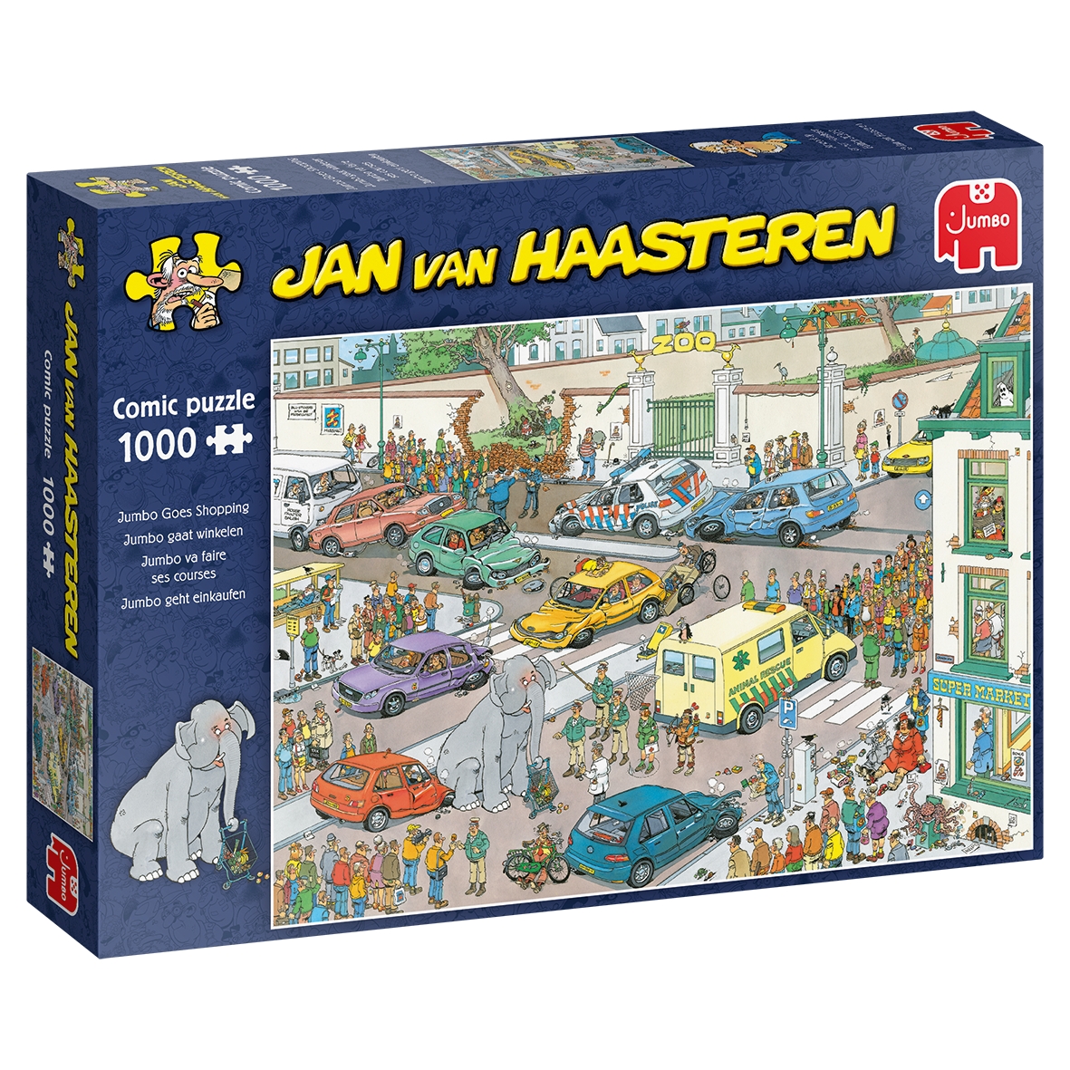 Puzzle 1000: Haasteren - Słoń na zakupach (20028)