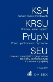 Kodeks spółek handlowych, Krajowy Rejestr Sądowy, Prawo upadłościowe i naprawcze, Ustawa o europejsk