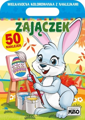Wielkanocna kolorowanka z naklejkami. Zajączek - Artur Rajch