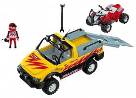 Playmobil, Zestaw z pojazdem Action Pick-up z quadem wyścigowym (4228)