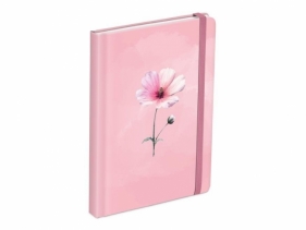 Brulion z gumką Kwiat 13x18cm 120 kartek gładki