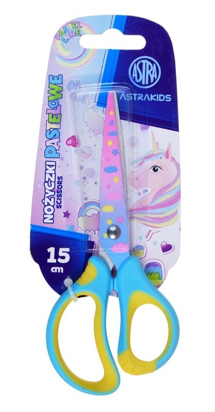 Nożyczki szkolne Astrakids z ergonomicznym uchwytem 15 cm - Unicorn, 1 szt.