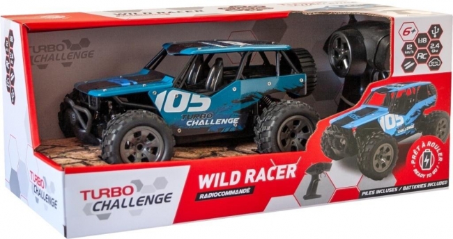 <img src='https://webimage.pl/pics/286/7/d3301040937286.jpg' style='height:440px' /> Samochód R/C Wild Racer 1:18 TURBO CHALLENGE