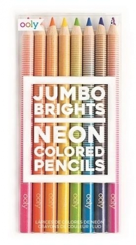 Kredki ołówkowe grube Jumbo Brights neon