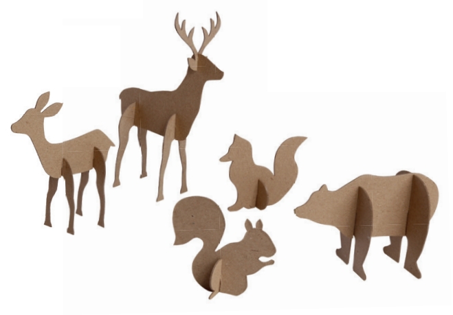 Kształty kartonowe 3D Forest Animals (450745)