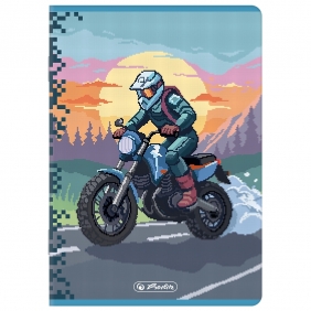 Zeszyt Herlitz Premium Pixel Fun A5/16k linia podwójna kolorowa, 1 szt