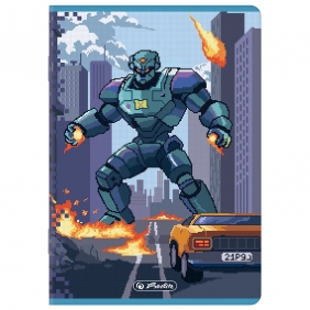 Zeszyt Herlitz Premium Pixel Fun A5/16k linia podwójna kolorowa, 1 szt