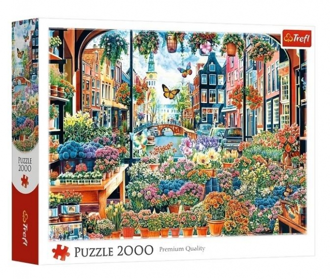 Puzzle 2000 Kwiaciarnia w Amsterdamie