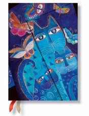 Kalendarz 2015 Blue Cats & Butterflies Midi Horizontal - <br />