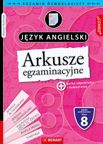 Arkusze egzaminacyjne. Język angielski. Egzamin ósmoklasisty