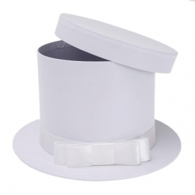 Pudełko Flower Box kapelusz biały ROZETTE