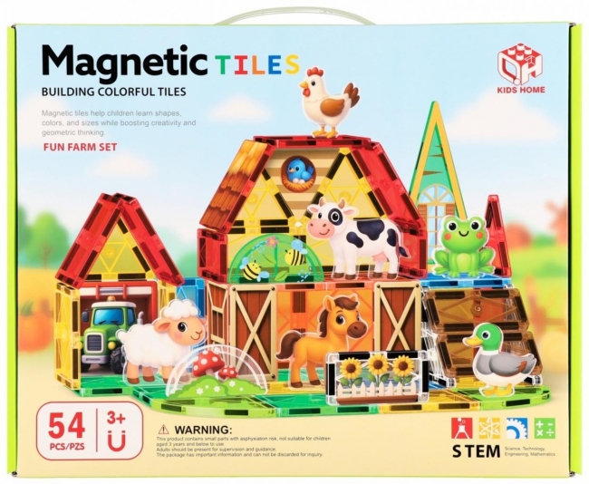Klocki magnetyczne Farma 54el