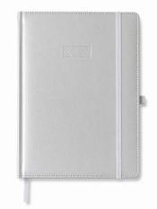 Kalendarz 2027 książkowy A4 dzienny elegance srebrny metalick K-A4DLM V.4