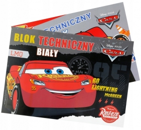 Blok techniczny A4/10K biały Cars