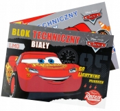 Blok techniczny A4/10K biały Cars