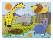 Puzzle drewniane Poczuj i Dotknij - Zoo (14328)