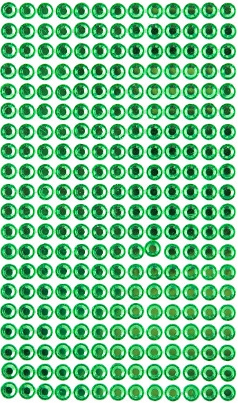 Kryształki samoprzylepne 6mm, 260 szt. light green (jasny zielony) (GRKR-056)