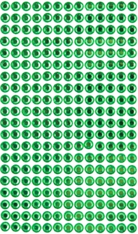 Kryształki samoprzylepne 6mm, 260 szt. light green (jasny zielony) (GRKR-056)