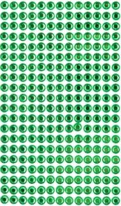 Kryształki samoprzylepne 6mm, 260 szt. light green (jasny zielony) (GRKR-056)