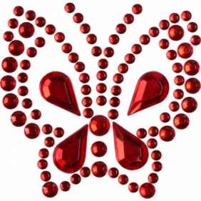 Kryształki samoprzylepne motyle czerwone (337893)