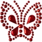 Kryształki samoprzylepne motyle czerwone (337893)