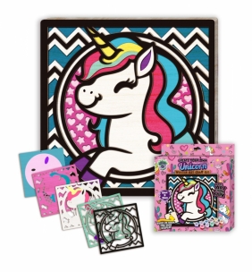 Zestaw do tworzenia obrazów z drewna - jednorożec