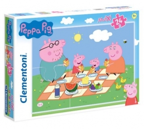 Clementoni, puzzle Maxi 24: Świnka Peppa (24028)