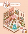 Cozy Town. Cute 'n' Cozy Sticker Therapy Zenny Abanales