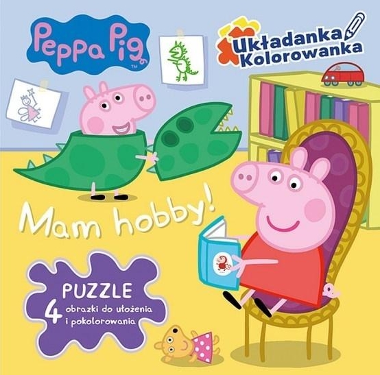 Peppa Pig. Mam Hobby! Układanka Kolorowanka Puzzle