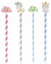 Ołówek z gumką, 1 szt, Chmura, Jednorożec (mix wzorów)