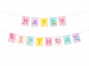 Baner Happy Birthday Koci Domek Gabi 180x15cm