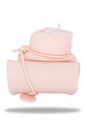 Coolpack, Bidon Silikonowy Pump 600 ml Pastel - Powder Peach (Z14650)