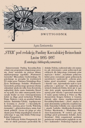 Ster pod redakcją Pauliny Kuczalskiej-Reinschmit' Lwów 1895-1897 - Zawiszewska Agata