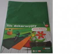 F41 - Filc w arkuszach 20cm x 30cm. Kolor ciemnozielony 5 sztuk