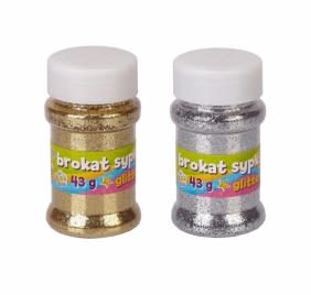 Brokat sypki astra, 12 szt. x 43g - złoty, srebrny