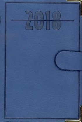 Terminarz 2018 - B7 Lux Złocony z zapinką nieb.