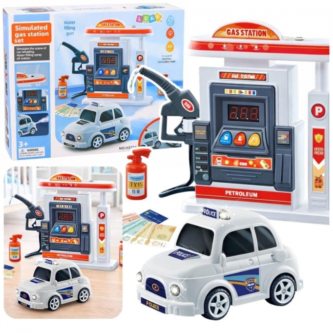 Interaktywna stacja beznynowa światło, dym