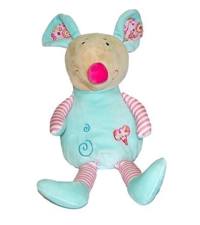 Myszka Figusia miętowa z różowym noskiem 25 cm (4667a)