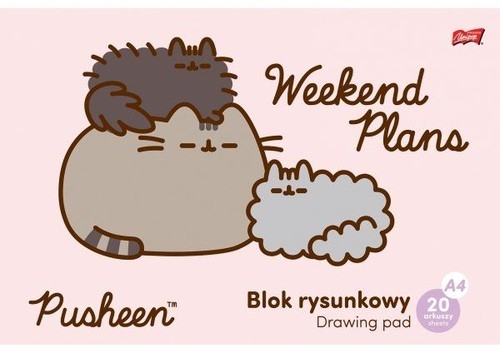 Blok rysunkowy A4 20 kartek 80g/m2 Pusheen