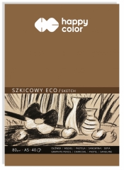 Happy Color, Blok szkicowy ECO Art, A5, 40 ark, 80g