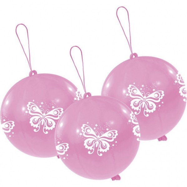 3 balony lateksowe do skakania - Motyle (INT995795)