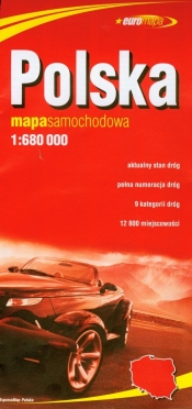 Polska mapa samochodowa 1:680 000 - <br />