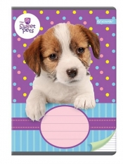 Zeszyt A5 w trzy linie 16 kartek Sweet pets 5 sztuk - <br />