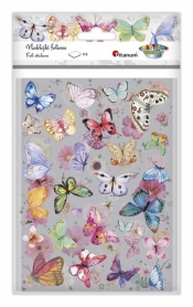 Naklejki foliowe 2 plansze motyle, kwiaty
