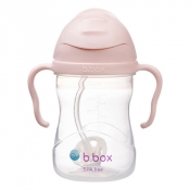 Bidon ze słomką 240 ml, różowy, b.box